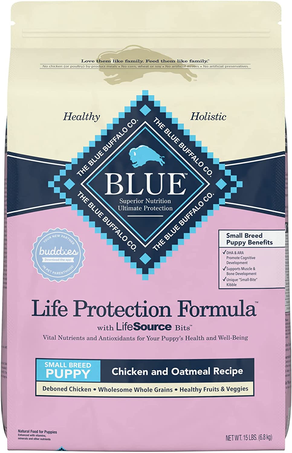 Blue Buffalo Life Protection Chicken & Oatmeal Formula Natural Puppy Food	