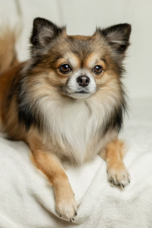 a long-haired chihuahua